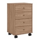 Kit 2 Gaveteiros 4 Gavetas Presence Nogal