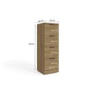 Kit 2 Gaveteiros Arquivo 4 Gavetas Itapuã Marrom