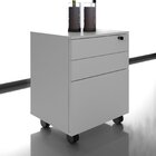 Kit 2 Gaveteiros Com Chave 3 Gavetas Charme Branco