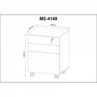 Kit 2 Gaveteiros Com Chave 3 Gavetas Charme Nogal