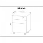 Kit 2 Gaveteiros Com Chave 3 Gavetas Charme Nogal