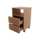 Kit 2 Gaveteiros Com Ripado Rodízio 2 Gavetas 1 Nicho Me4175