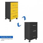 Kit 2 Gaveteiros Com Rodízios 3 Gavetas Pietra