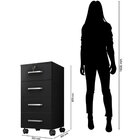 Kit 2 Gaveteiros Escritório Chave E Rodízios 4 Gavetas Gávea