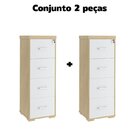 Kit 2 Gaveteiros Para Pasta Suspensa 4 Gavetas Com Chave Tamp