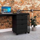 Kit 2 Gaveteiros Volante 2 Gavetas E 1 Gaveta Para Pastas Kug