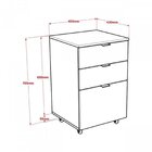 Kit 2 Gaveteiros Volante 2 Gavetas E 1 Gaveta Para Pastas Kug