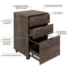 Kit 2 Gaveteiros Volante 2 Gavetas E 1 Gaveta Para Pastas Kug