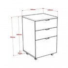 Kit 2 Gaveteiros Volante 2 Gavetas E 1 Gaveta Para Pastas Kug