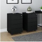 Kit 2 Gaveteiros Volantes 4 Gavetas Kugv44 Kuadra Espresso Mó