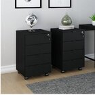 Kit 2 Gaveteiros Volantes 4 Gavetas Kugv44 Kuadra Yescasa Pre