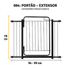 Kit 2 Grade De Porta Portão Pet Pressão Cães Criança 094 A 09