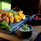 Kit 2 Grelha 04 Molheiras Em Pedra Sabão E Suporte G 25x25cm