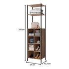 Kit 2 Guarda Roupa Modulado Estante Oxford Preto Demolição