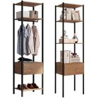 Kit 2 Guarda Roupa Modulado Estante Oxford Preto Demolição