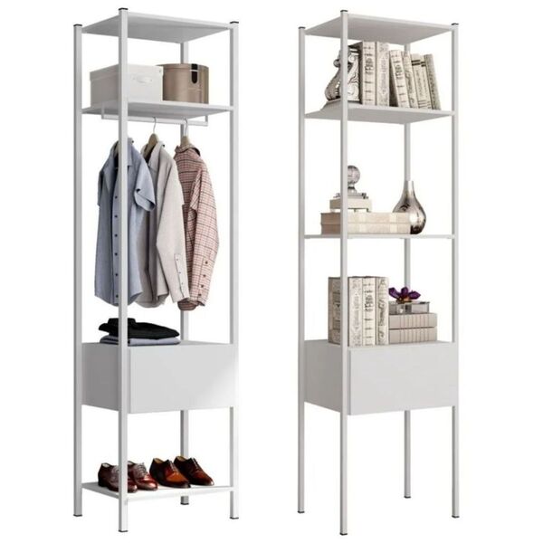 Kit 2 Guarda Roupa Modulado Roupeiro Estante Oxford Branco