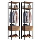 Kit 2 Guarda Roupas Closet 1 Gaveta 540a Preto/demolição