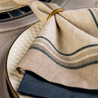 Kit 2 Guardanapos Linho Azurite Off White 40x40 + 2 Argolas