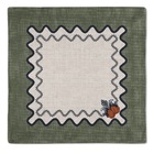 Kit 2 Guardanapos Linho Bordado Florence Verde 40x40 + 2 Argo