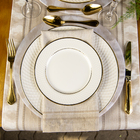 Kit 2 Guardanapos Linho Dunas Ikat Bege 40x40 + 2 Argolas