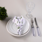 Kit 2 Guardanapos Microfibra Lilás Lavanda Estampa Digital