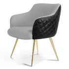 Kit 2 Jade Pés Alumínio Corano Tressê Linho Cinza Claro