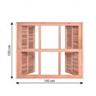 Kit 2 Janela Guilhotina Com Ferragem Je821 100x100x12cm Esel