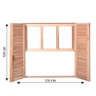 Kit 2 Janela Guilhotina Com Ferragem Je821 100x100x12cm Esel