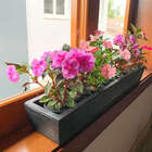 Kit 2 Jardineiras De Planta 80x15cm Polietileno Preto