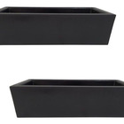Kit 2 Jardineiras De Planta Preta 37x15 Floreira Polietileno