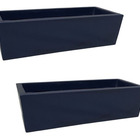 Kit 2 Jardineiras De Plantas Azul 37x15 Floreira Polietileno