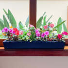 Kit 2 Jardineiras De Plantas Azul 80x15 Floreira Polietileno