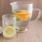 Kit 2 Jarras De Vidro Aprisma Transparente 1,2 L Canelada