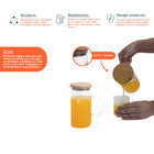 Kit 2 Jarras De Vidro Com Tampa De Bambu 750ml - Oikos Natura