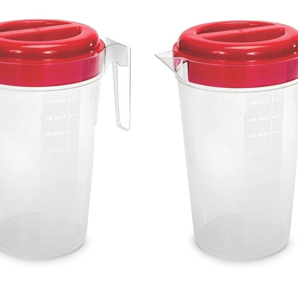 Kit 2 Jarras Para Suco Com Tampa 2,75 Litros Plástico Prime -