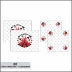 Kit 2 Jogo Americano + 2 Guardanapos Love Magic