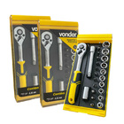 Kit 2 Jogos de Soquete Sextavado Ponteira 1/4 25 peças 4mm a