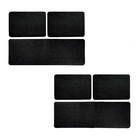 Kit 2 Jogos De Tapetes Cozinha Relevo 3 Peças Preto Oasis