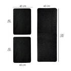 Kit 2 Jogos De Tapetes Cozinha Relevo 3 Peças Preto Oasis