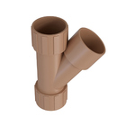 Kit 2 Junção Junta Y Conexão Soldável Pvc Marrom 25mm