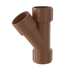 Kit 2 Junção Junta Y Conexão Soldável Pvc Marrom 50mm