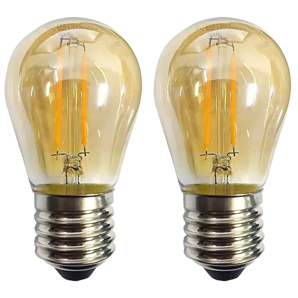 Kit 2 Lâmpada Led Filamento G45 2w 2200k Retrô Vintage Delis