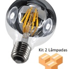 Kit 2 Lâmpadas De Filamento Led G95 Defletora 6w - Gmh