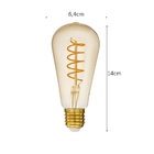 Kit 2 Lâmpadas De Filamento Led St64 Spiral 4w Bivolt