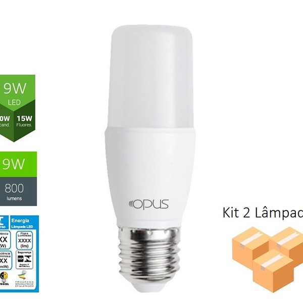 Kit 2 Lâmpadas Led Compacta 9w 6500k - Opus