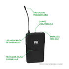 Kit 2 Lapela / Auricular + 2 Bastão Microfone Uhf Preto Pix