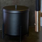 Kit 2 Lixeira Cesto De Lixo De Banheiro Cozinha Level Preto