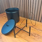 Kit 2 Lixeira Preta Banheiro Cozinha Level 6 Litros - Édecasa