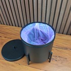 Kit 2 Lixeira Preta Banheiro Cozinha Level 6 Litros - Édecasa