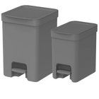 Kit 2 Lixeiras Com Pedal E Aro Interno 6 Litros 12 Litros Ou